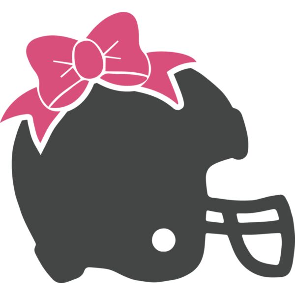 Football helmet with bow Thumbnail