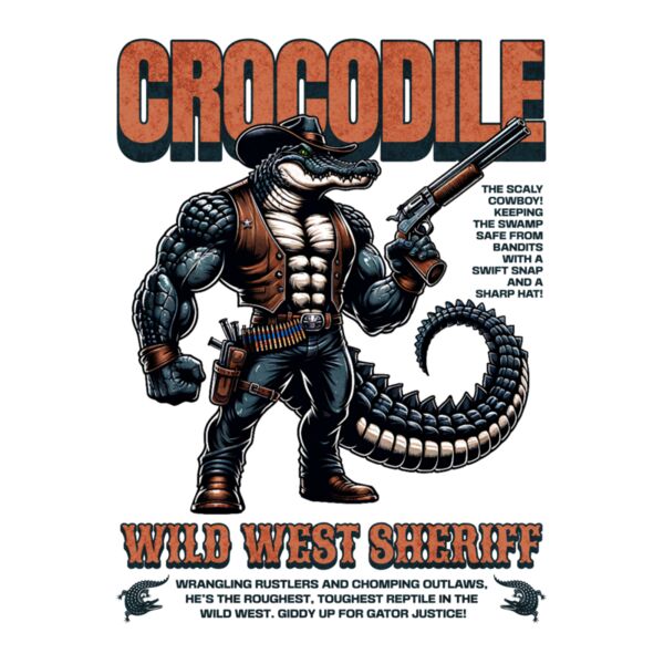 Crocodile Cowboy Wild West Sheriff Alligator Thumbnail