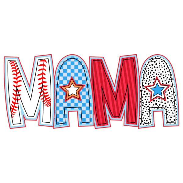 Retro Baseball Mama PNG  Baseball PNG Thumbnail