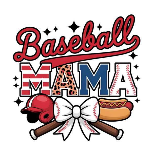 Retro Baseball Mama PNG Thumbnail