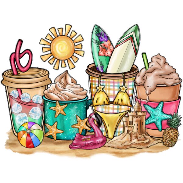 SummerBeachCoffeeCups Thumbnail