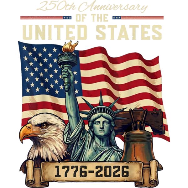 250 Anniversary USA 250th US Flag Patriotic 4th of July T Shirt  2  Thumbnail
