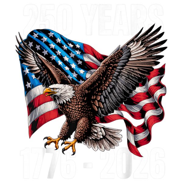 250 Years 1776 2026 Patriotic Eagle Flag 2026 T Shirt Thumbnail