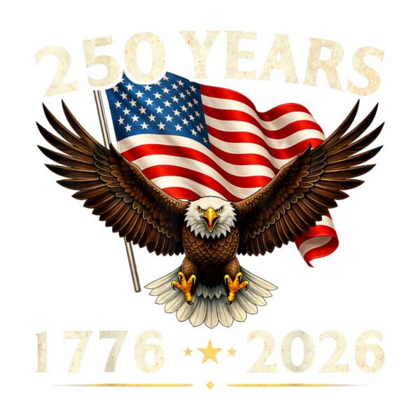 250 Anniversary USA Patriotic Eagle 250th Independence Day T Shirt  1  Thumbnail