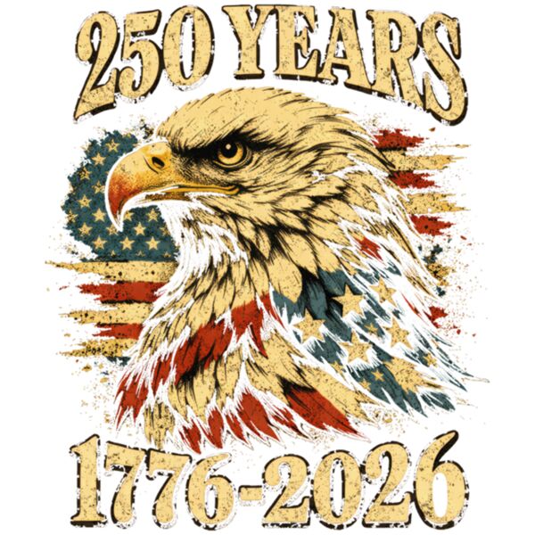 250 Years of American Freedom Eagle USA Flag 4th of July Pullover Hoodie Thumbnail