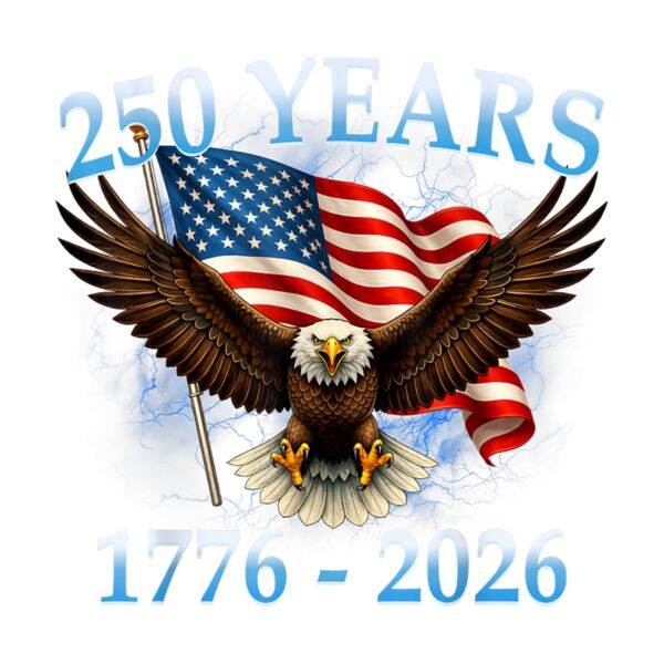 250 Anniversary USA Patriotic Eagle 250th Independence Day T Shirt Thumbnail