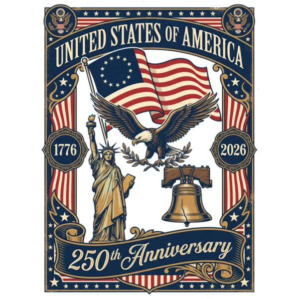 250 Years American Flag 250th Anniversary USA Eagle Liberty Sweatshirt Thumbnail