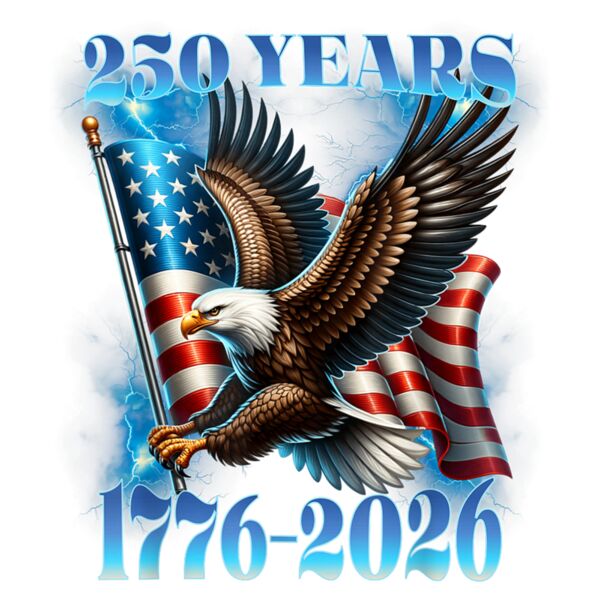 250 Years American 1776 2026 250th USA Patriotic 4th of July T Shirt Thumbnail