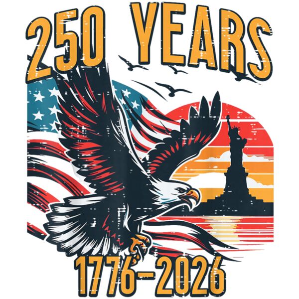 250 Years Amerrica USA Flag 250th Anniversary Men Women Kids T Shirt Thumbnail