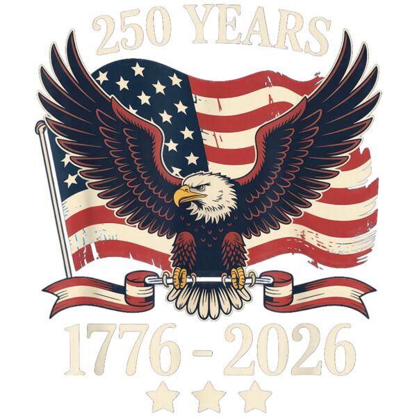 250 Years American 1776 2026 250th Birthday USA T Shirt Thumbnail
