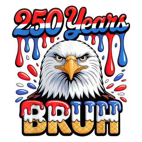 250 Years Bruh 250th Anniversary USA Eagle 4th of July Boys T Shirt Thumbnail